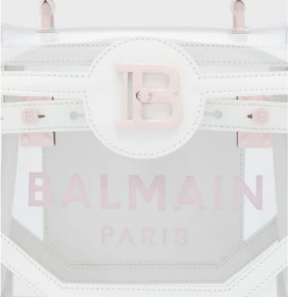 Balmain Bbuzz 23 transparent satchel